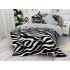 Lenjerie pat dublu,  FINET, 6 piese, Jojo Home, Alb-Negru, animal print [9]