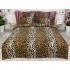 Lenjerie pat dublu,  FINET, 6 piese, Jojo Home, Maro-Multicolor, animal print [2]