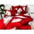 Lenjerie pat dublu,  FINET, Imprimeu Digital - Identic cu poza, 6 piese, Jojo Home, Rosu-Alb, pisicuta [8]