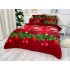 Lenjerie pat dublu, Super Pufoasa COCOLINO, 6 piese, Jojo Home, Rosu-Verde, Mos Craciun [9]