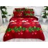 Lenjerie pat dublu, Super Pufoasa COCOLINO, 6 piese, Jojo Home, Rosu-Verde, Mos Craciun [2]