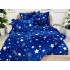 Lenjerie pat dublu, Super Pufoasa COCOLINO, 6 piese, Jojo Home, Bleumarin-Alb, stelute [7]