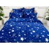 Lenjerie pat dublu, Super Pufoasa COCOLINO, 6 piese, Jojo Home, Bleumarin-Alb, stelute [3]