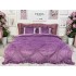 Lenjerie pat dublu, Catifea Deluxe, cu pliuri brodate, 4 piese, Jojo Home, Lila Very Perry [3]
