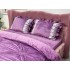 Lenjerie pat dublu, Catifea Deluxe, cu pliuri brodate, 4 piese, Jojo Home, Lila Very Perry [7]