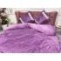 Lenjerie pat dublu, Catifea Deluxe, cu pliuri brodate, 4 piese, Jojo Home, Lila Very Perry [9]