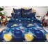 Lenjerie pat dublu,  FINET, 6 piese, Craciun, Jojo Home, Bleumarin, globulete [3]