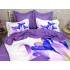 Lenjerie pat dublu,  FINET, 6 piese, IDENTICA CU POZA, Mov, flori [7]