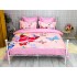 Lenjerie pat dublu,  FINET, 6 piese, IDENTICA CU POZA, Roz, fluturi [2]