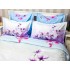 Lenjerie pat dublu,  FINET, 6 piese, IDENTICA CU POZA, Lila, magnolii [6]