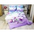 Lenjerie pat dublu,  FINET, 6 piese, IDENTICA CU POZA, Lila, magnolii [8]