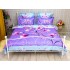 Lenjerie pat dublu,  FINET, 6 piese, IDENTICA CU POZA, Mov, magnolii [2]