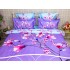 Lenjerie pat dublu,  FINET, 6 piese, IDENTICA CU POZA, Mov, magnolii [3]