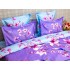 Lenjerie pat dublu,  FINET, 6 piese, IDENTICA CU POZA, Mov, magnolii [5]