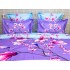 Lenjerie pat dublu,  FINET, 6 piese, IDENTICA CU POZA, Mov, magnolii [4]