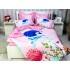 Lenjerie pat dublu,  FINET, 6 piese, IDENTICA CU POZA, Roz, flori [8]