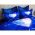 Lenjerie pat dublu,  FINET, 6 piese, IDENTICA CU POZA, Albastru, delfini [5]