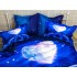 Lenjerie pat dublu,  FINET, 6 piese, IDENTICA CU POZA, Albastru, delfini [6]