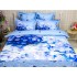 Lenjerie pat dublu,  FINET, 6 piese, IDENTICA CU POZA, Albastru, hortensie [3]