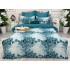 Lenjerie pat dublu, Ralex Pucioasa,  Finet, 6 piese, Albastru, stelute [2]