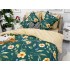 Lenjerie pat dublu, Ralex Pucioasa,  Finet, 6 piese, Verde-Bej, flori [8]