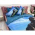 Lenjerie pat dublu, Ralex Pucioasa, 6 piese, Bumbac Finet, imprimeu 3D, IDENTIC CU POZA, Bleu, cal [7]