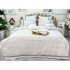 Lenjerie pat dublu, 8 piese, Bumbac 100% Percal, Alb-Verde [2]