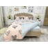 Lenjerie pat dublu cu Elastic, bumbac satinat, Roz, inimioare [7]