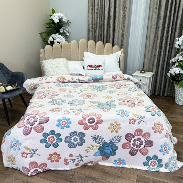 Patura CoCoLiNo Puffy, 200x220cm, Multicolor,  flori [1]