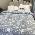 Patura CoCoLiNo Puffy, 200x220cm, Gri, Alb, stelute [5]