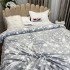 Patura CoCoLiNo Puffy, 200x220cm, Gri, Alb, stelute [4]