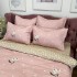 Lenjerie pat dublu, Finet, 6 piese, Roz, flori, buline [3]