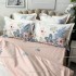 Lenjerie pat dublu,  FINET, 6 piese, Jojo Home, Alb-Multicolor, unicorn, flori [4]