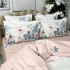 Lenjerie pat dublu,  FINET, 6 piese, Jojo Home, Alb-Multicolor, unicorn, flori [5]