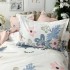 Lenjerie pat dublu,  FINET, 6 piese, Jojo Home, Alb-Multicolor, unicorn, flori [6]