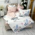 Lenjerie pat dublu,  FINET, 6 piese, Jojo Home, Alb-Multicolor, unicorn, flori [3]