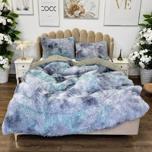  Pilota CoCoLiNo Fluffy + 2 fete de perna, matlasata, 200x230cm, Gri multicolor [1]