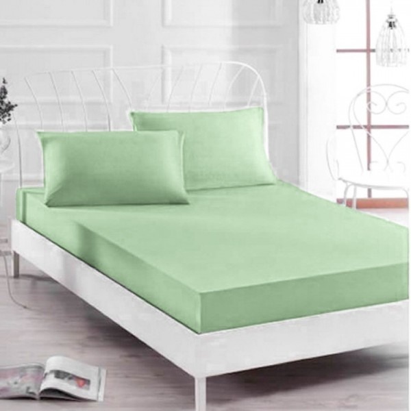 Husa saltea 180x200cm, cu elastic, Jersey, Vernil [1]