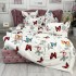 Lenjerie pat dublu,  FINET, 6 piese, Alb, fluturi [7]