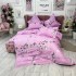 Lenjerie pat dublu,  FINET, 6 piese, Lila, fluturi [6]