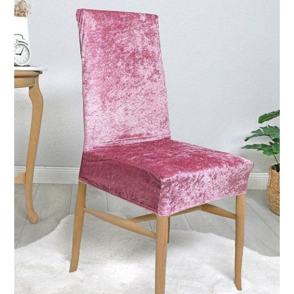 Set 6 huse universale pentru scaun Velvet , roz [1]