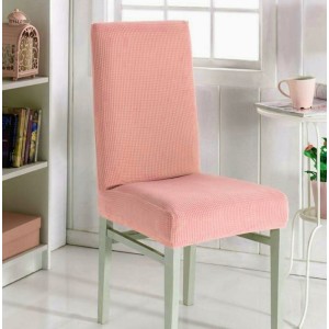 Set 6 huse universale pentru scaun model embosat tip cocolino , somon Set 6 huse universale pentru scaun model embosat tip cocolino , somon