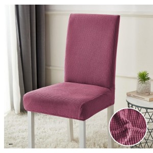 Set 6 huse universale pentru scaun model embosat tip cocolino , roz ars