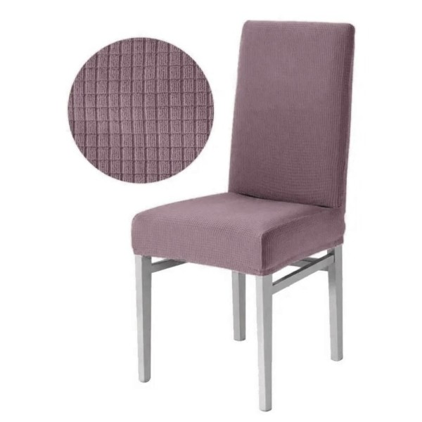 Set 6 huse universale pentru scaun model embosat tip cocolino , lila [1]