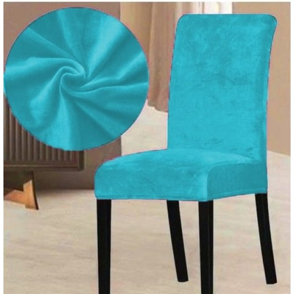 Set 6 huse universale pentru scaun Velvet , bleu [1]