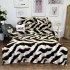 Lenjerie pat dublu (140x200cm, 160x200cm, 180x200cm), FINET, 6 piese, Alb, Negru, animal print luxury [2]