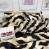 Lenjerie pat dublu (140x200cm, 160x200cm, 180x200cm), FINET, 6 piese, Alb, Negru, animal print luxury [4]
