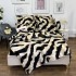 Lenjerie pat dublu (140x200cm, 160x200cm, 180x200cm), FINET, 6 piese, Alb, Negru, animal print luxury [3]