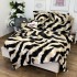 Lenjerie pat dublu (140x200cm, 160x200cm, 180x200cm), FINET, 6 piese, Alb, Negru, animal print luxury [9]