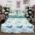 Lenjerie pat dublu,  FINET, cu elastic, 6 piese, Crem, Bleu, Stol de pasari [2]